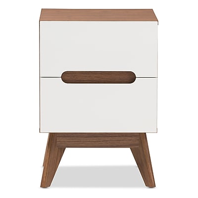 Baxton Studio Calypso 23″ High Nightstand, White (2633-7504-STPL) Simolary simolary.com
