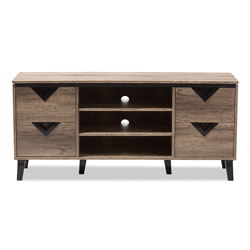 Baxton Studio Beacon Wooden TV Stand, Light Brown (2633-7561-STPL) image 1