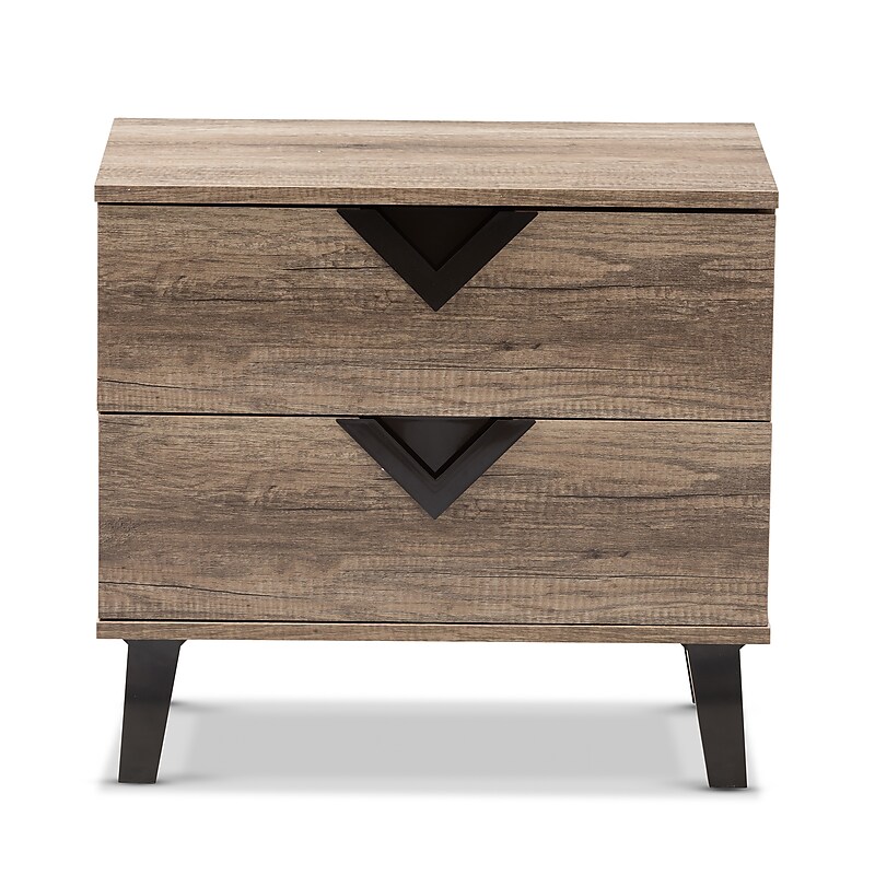 Baxton Studio Swanson 22" High Nightstand, Light Brown (2633-7562-STPL) image 1