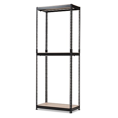 Baxton Studio Gavin Metal 3-Shelf Closet Storage Racking Organizer