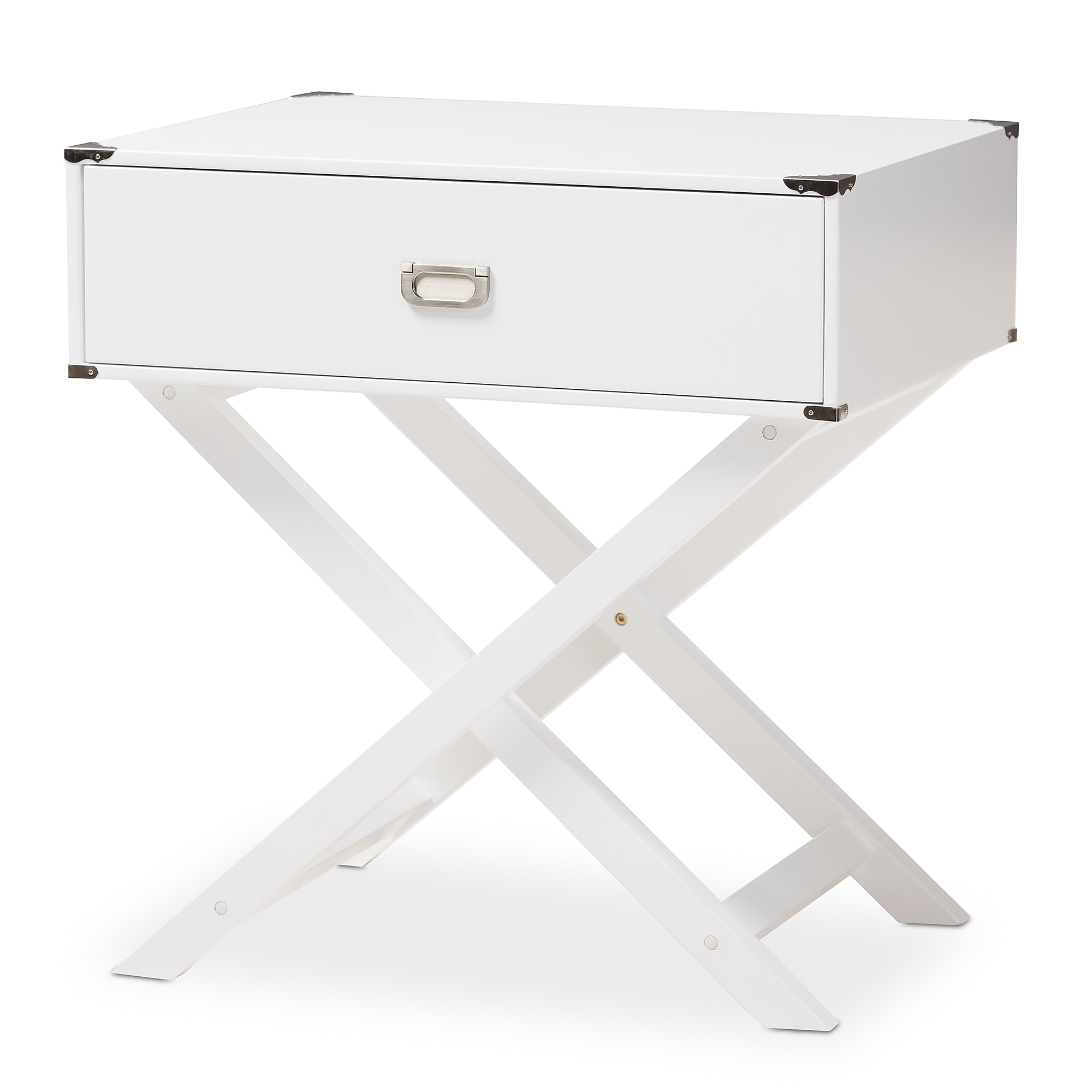 Baxton Studio Curtice 28″ High Nightstand, White (2633-7629-STPL) Sansujyuku sansujyuku.com