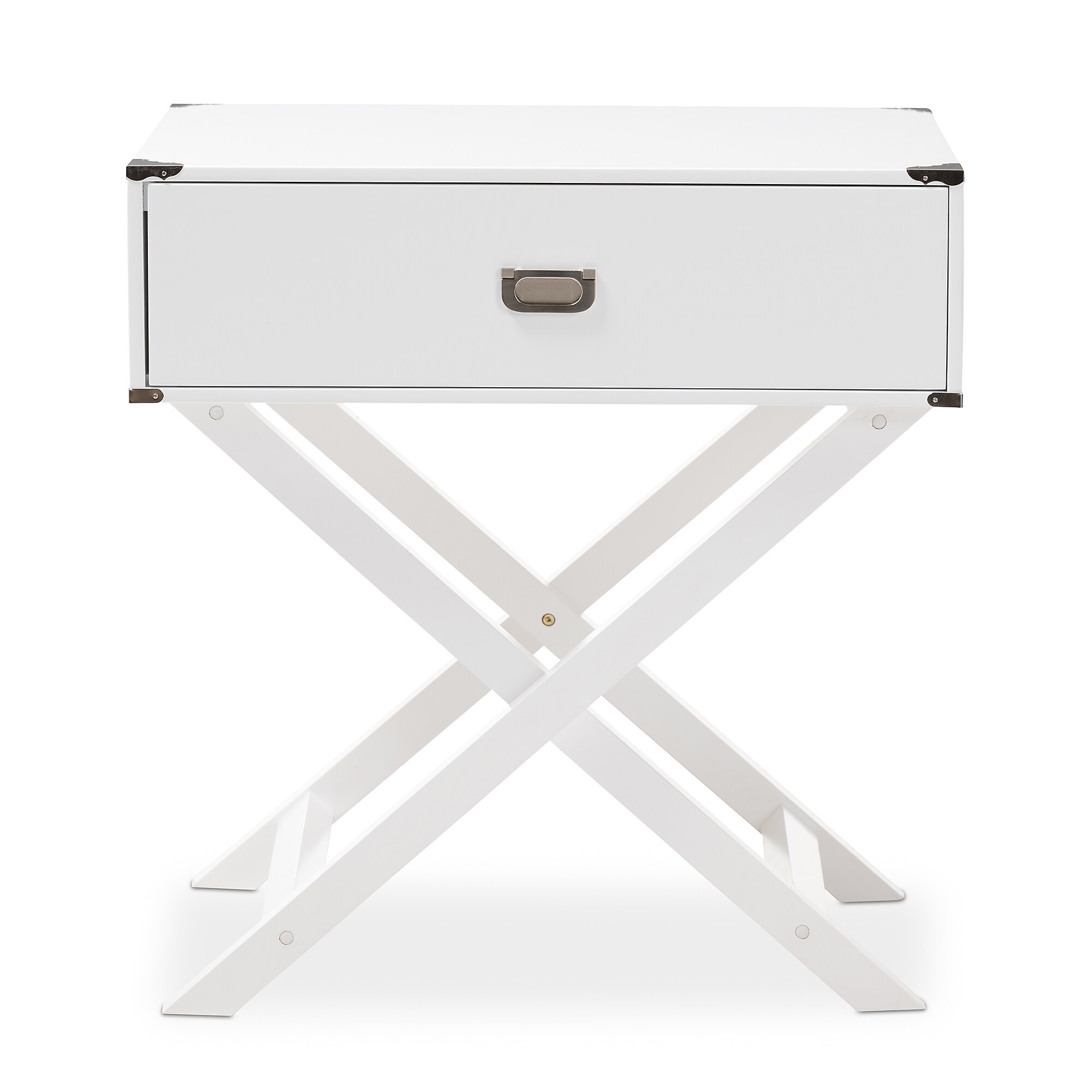 Baxton Studio Curtice 28″ High Nightstand, White (2633-7629-STPL) Sansujyuku sansujyuku.com