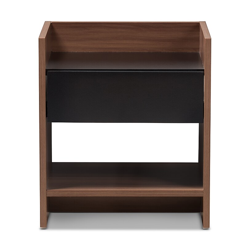 Baxton Studio Vanda 18" High Nightstand, Brown (2633-7715-STPL) image 1