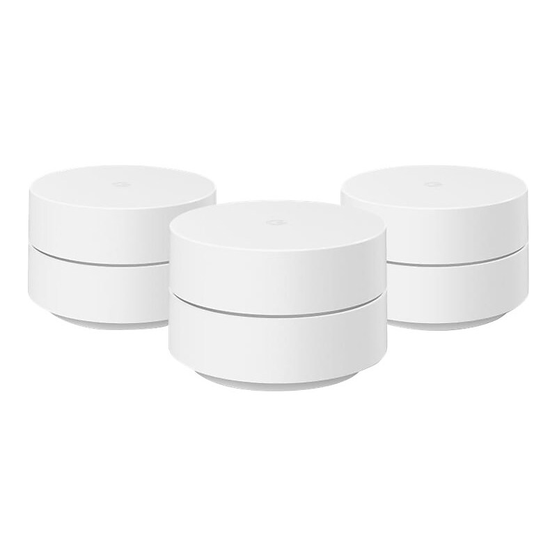 Google Wi-Fi AC1200 Dual Band Wireless Mesh Router, White, 3/Pack (GA02434-US) image 1