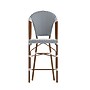 Flash Furniture Lourdes Stackable Indoor/Outdoor French Bistro Counter Stools, White/Navy, 2 Pack (2SDAD64201FCSWN)~#|#~sp202725945_sc7