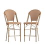 Flash Furniture Lourdes Stackable Indoor/Outdoor French Bistro Counter Stools, Natural/White, 2 Pack (2SDAD64201FCSNW)~#|#~sp202725946_sc7