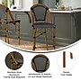 Flash Furniture Bordeaux Stackable Indoor/Outdoor French Bistro Counter Stool, Black/White, 2 Pack (2SDAD64201CSBKW)~#|#~sp202725973_sc7