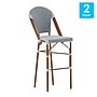 Flash Furniture Lourdes Stackable Indoor/Outdoor French Bistro Barstools, White/Navy, 2 Pack (2SDAD64201FBSWN)~#|#~sp202726070_sc7