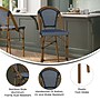 Flash Furniture Bordeaux Stackable Indoor/Outdoor French Bistro Counter Stool, Navy/White, 2 Pack (2SDAD64201CSNW)~#|#~sp202726085_sc7