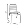 Flash Furniture Lila Indoor-Outdoor Restaurant Stack Chair, Silver (TLH015C)~#|#~sp202726113_sc7