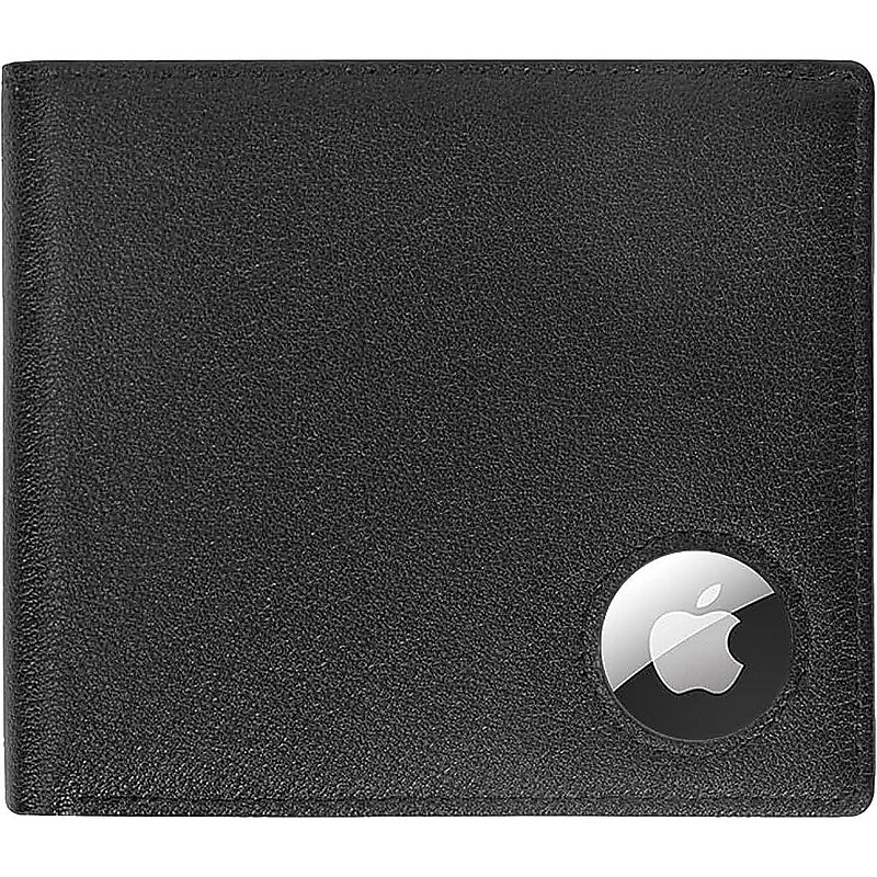 SaharaCase Genuine Leather Wallet Case for Apple AirTag, Black (AT00037) image 1