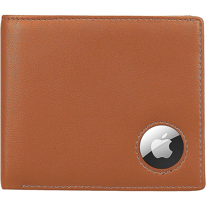 SaharaCase Genuine Leather Wallet Case for Apple AirTag, Brown (AT00038) image 1