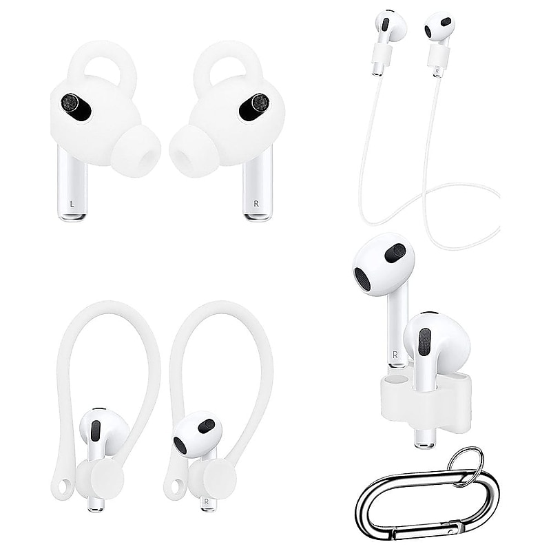 SaharaCase Silicone Accessories Kit for Apple AirPods 3 (3rd Generation), White (HP00100) image 1