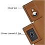 SaharaCase Slim Genuine Leather Wallet Case for Apple AirTag, Brown (AT00035)~#|#~sp202728883_sc7