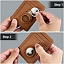 SaharaCase Slim Genuine Leather Wallet Case for Apple AirTag, Brown (AT00035)~#|#~sp202728885_sc7