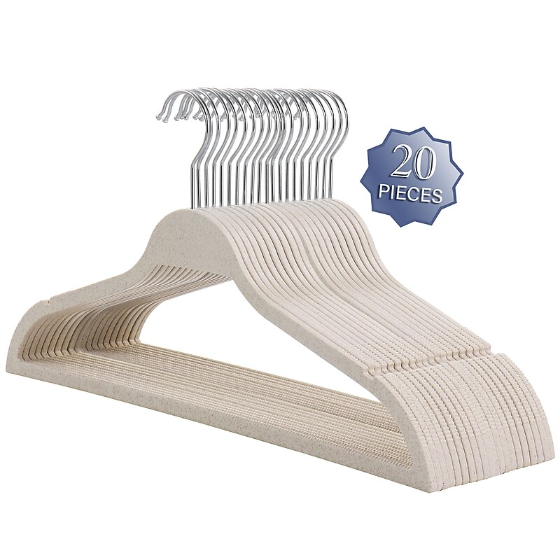 Elama Home Coat Hanger, 20 Piece Set (ELH-6011-NATURAL) image 1