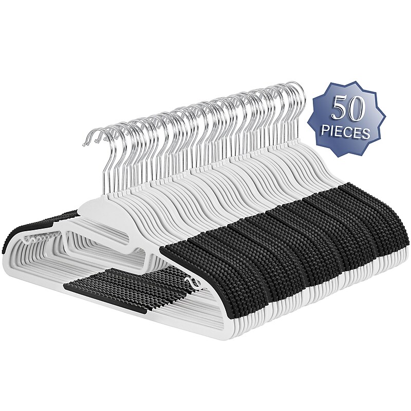Elama Home Cloths Hanger, Non-Slip, 50 Piece Set (ELH-002WTBK) image 1