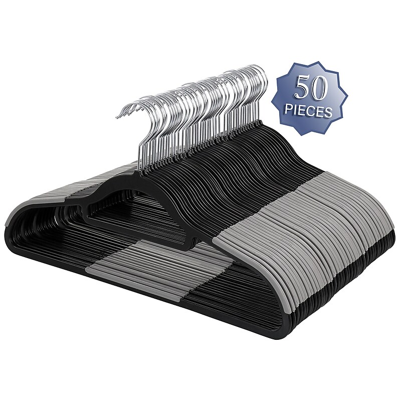 Elama Home Cloths Hanger, Non-Slip, 50 Piece Set (ELH-006-BKGR) image 1