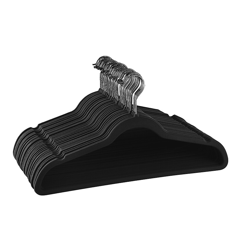 Elama Home Cloths Hanger, Slim Profile, 30 Piece Set (30PCHANGERBLACK) image 1