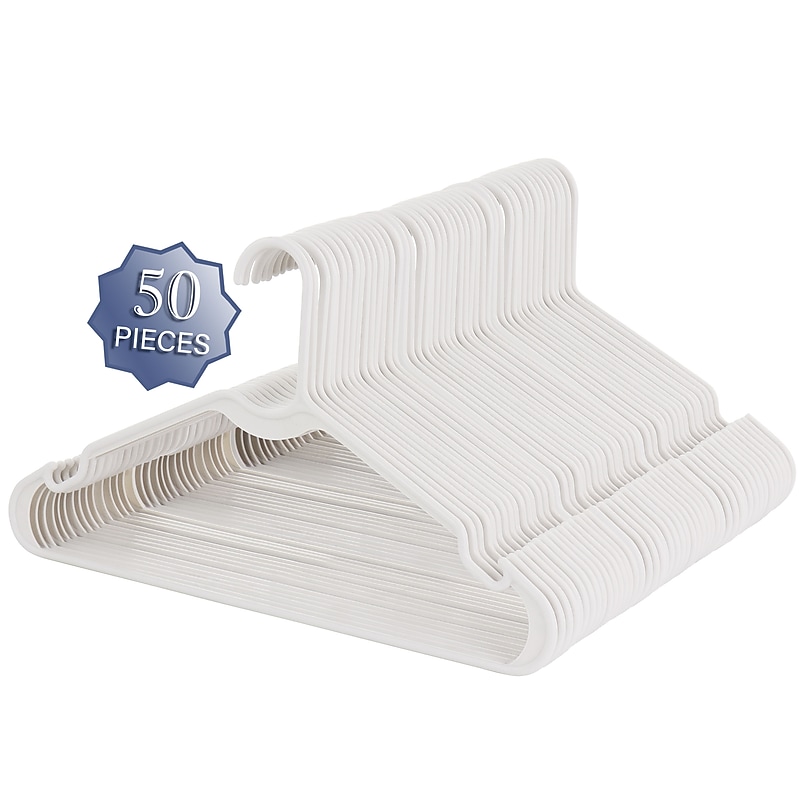 Elama Home Cloths Hanger, Plastic, 50 Piece Set (ELH-009-WHITE) image 1