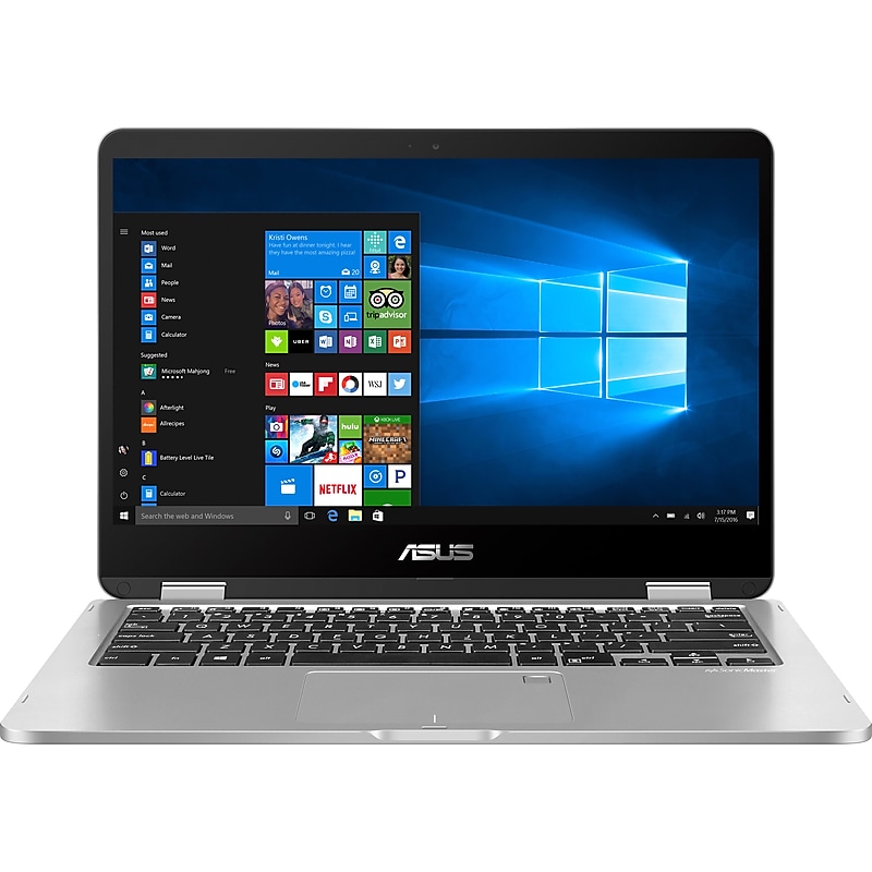 Asus VivoBook Flip 14" Touchscreen Laptop, Intel Celeron N4020, 4GB DDR4 SDRAM, 64GB eMMC, Windows 10 Home (J401MA-DB02) image 1
