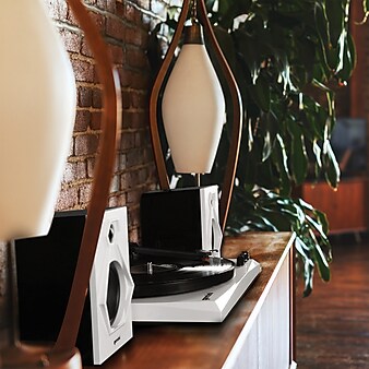 Gemini Belt-Drive Turntable System with Bluetooth & Dual Stereo Speakers, 3-Speed, White (TT-900BW)