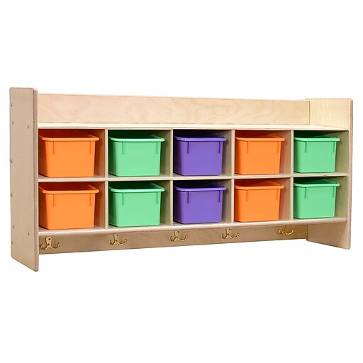 Contender™ Wall Hanging Storage with (10) Assorted Pastel Trays RTA