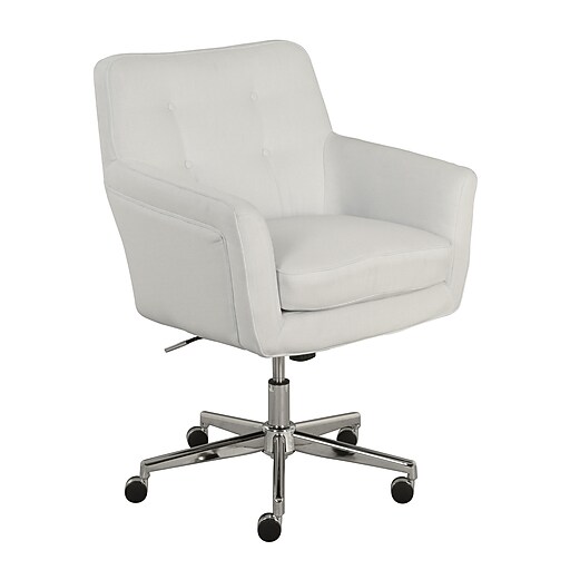 Serta Ashland Fabric Home Office Chair, Ivory (48372) at Staples
