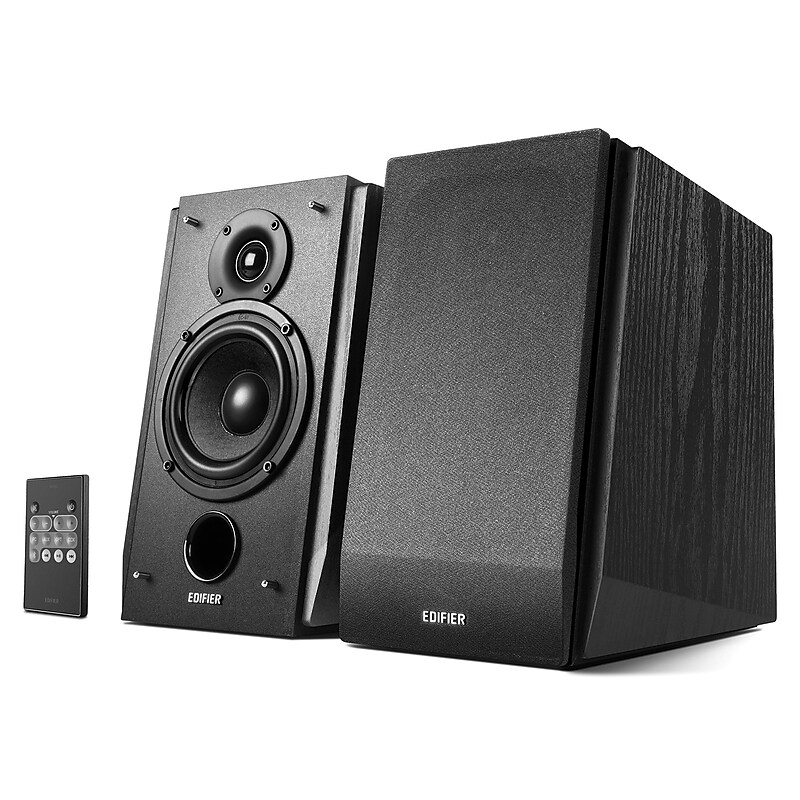 Edifier R1850DB 70-Watt-RMS Amplified Bluetooth Bookshelf Speaker System with Sub Out, Black (EEC4003295) image 1