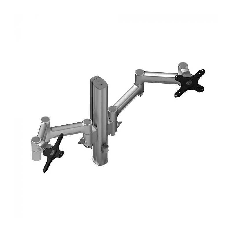 Atdec Adjustable Dual Monitor Arm, Up to 32" Monitor, Silver (AWMS-2-4640-F-S) image 1