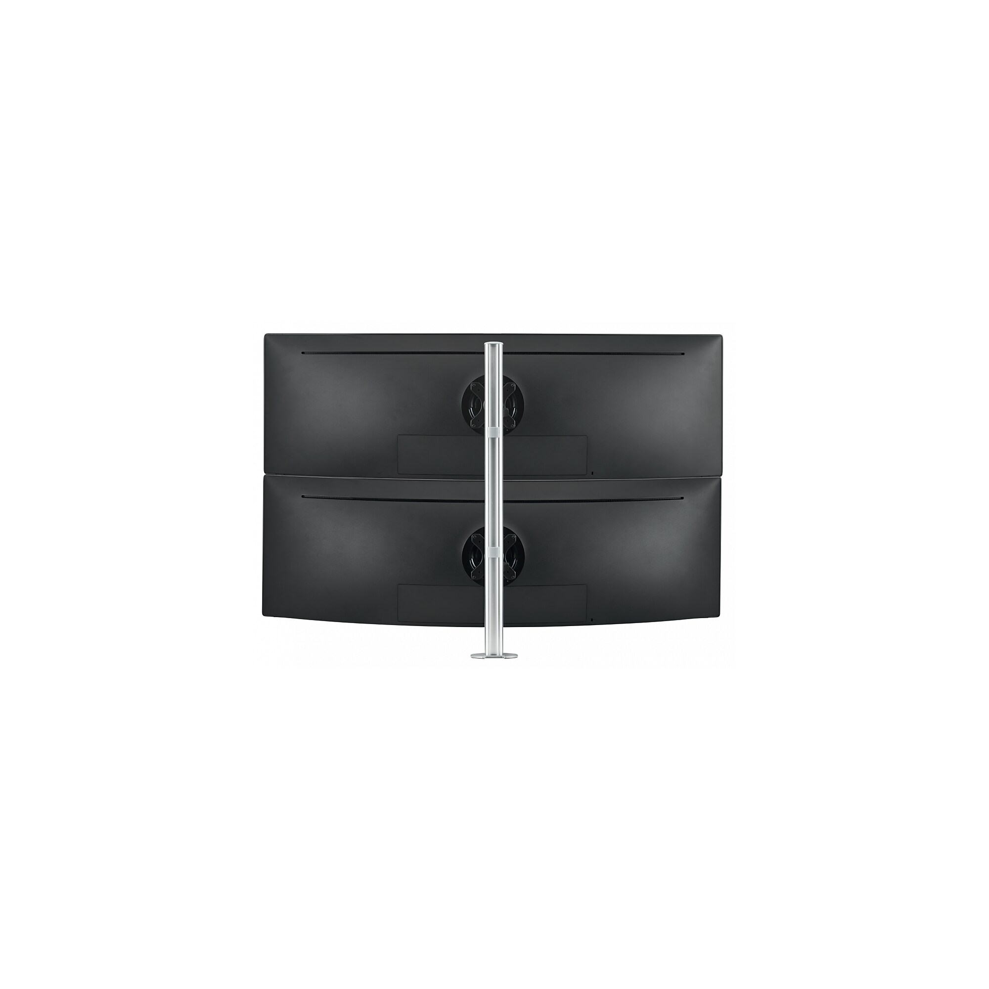 Atdec Adjustable Dual Stack Heavy Monitor Desk Mount for Flat/Curved Monitors up to 49″, Silver (AWMS-2-LTH75-H-S) Sansujyuku sansujyuku.com