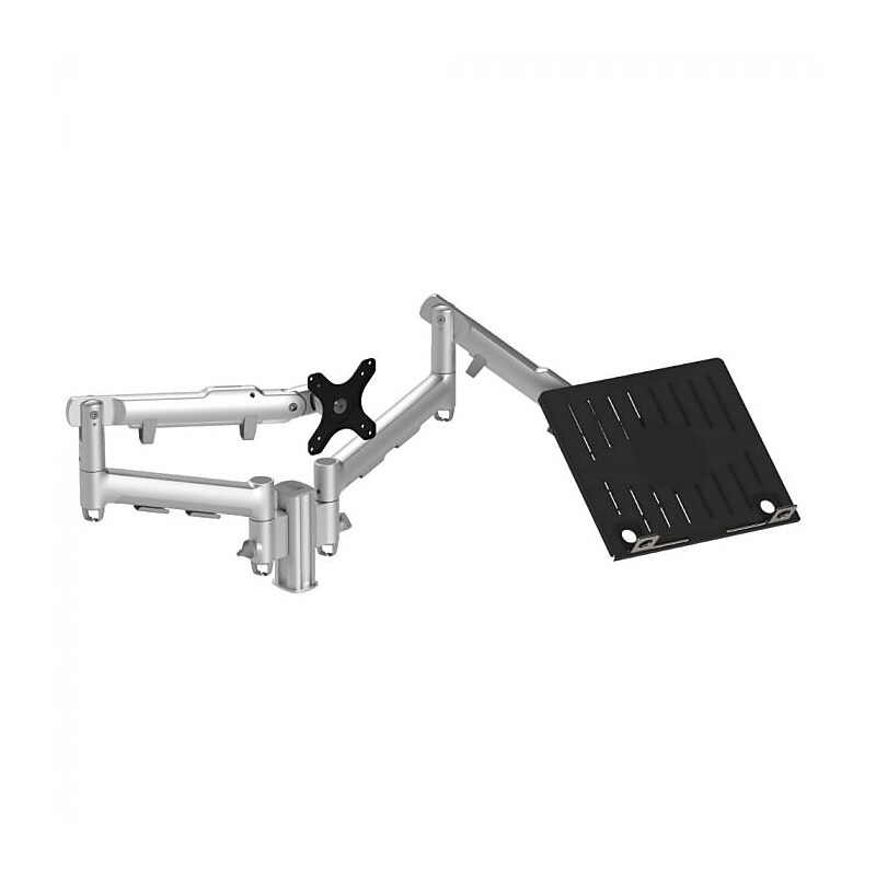 Atdec Adjustable Notebook and Display Desk Mount, Silver (AWMS-2-ND13-F-S) image 1