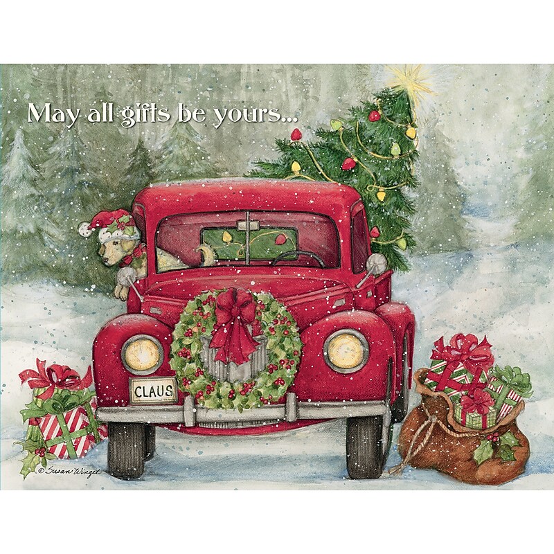 LANG SANTA'S TRUCK BOXED CHRISTMAS CARDS (1004756) image 1