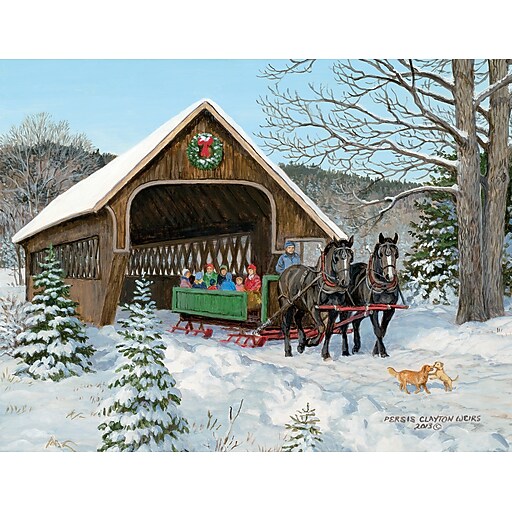 Shop Staples For Lang Sleigh Ride Boxed Christmas Cards 1004767