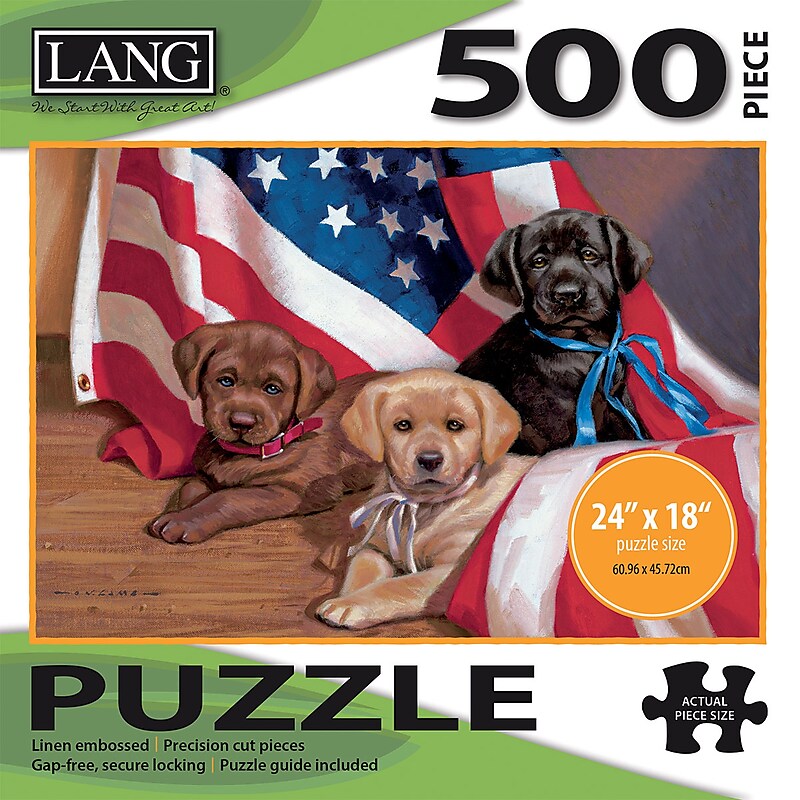 LANG AMERICAN PUPPY PUZZLE - 500 PC (5039104) image 1
