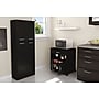 South Shore Axess Vertical Microwave Cart on Wheels, Pure Black (10013)~#|#~sp20458015_sc7
