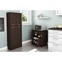 South Shore Axess Vertical Microwave Cart on Wheels, Chocolate (10014)~#|#~sp20458020_sc7