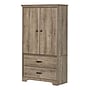 South Shore Versa 2-Door Armoire with Drawers, Weathered Oak (10607)~#|#~sp20460223_sc7