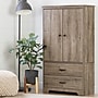 South Shore Versa 2-Door Armoire with Drawers, Weathered Oak (10607)~#|#~sp20460224_sc7
