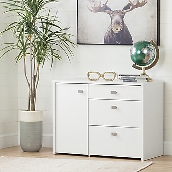 South Shore Interface Storage Unit with File Drawer, White (10538)