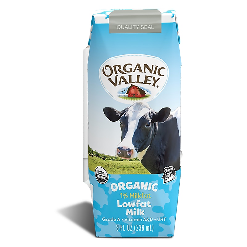Organic Valley Aseptic Single Serve Milk, 8 Oz, 24/Pack (307-00381) image 1