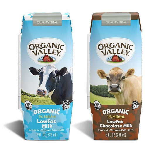 Organic Valley Aseptic Single Serve Milk Variety Pack, 8 Oz, 24/Pack