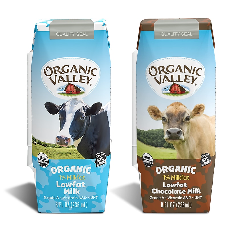 Organic Valley Aseptic Single Serve Milk Variety Pack, 8 Oz, 24/Pack (600-00724) image 1