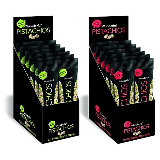 Wonderful Pistachios InShell Variety Pack, 1.25 Oz, 24/Pack (60000725
