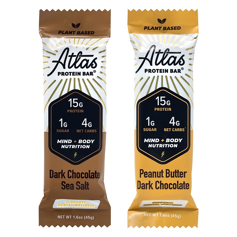 Atlas Gluten Free Chocolate Protein Bar, 1.6 oz., 5 Bars/Box 2/Box (600-02139) image 1