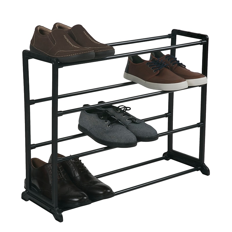 Simplify Stackable Shoe Rack, 12 Pair (23202-BLACK) image 1
