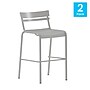 Flash Furniture Nash Modern Steel Slat-Back Barstool, Silver, 2 Pieces/Pack (2XUCH10318BSL)~#|#~sp205498517_sc7