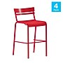 Flash Furniture Nash Modern Steel Slat-Back Barstool, Red, 4 Pieces/Pack (4XUCH10318BRD)~#|#~sp205498607_sc7