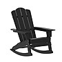 Flash Furniture Halifax Adirondack Rocking Chair with Cup Holder, Black (LEHMP104531BK)~#|#~sp205559462_sc7