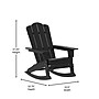 Flash Furniture Halifax Adirondack Rocking Chair with Cup Holder, Black (LEHMP104531BK)~#|#~sp205559468_sc7